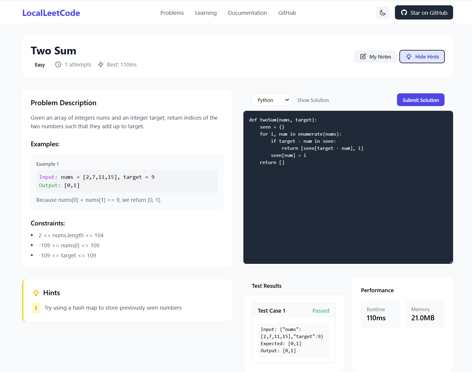 Coding-Challenges Problem Interface